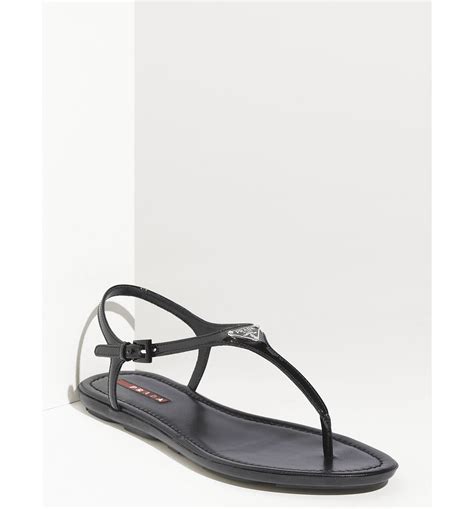 prada t strap sandals|Altro.